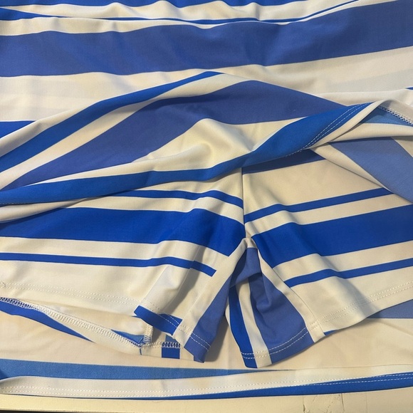 Jude Connally Morgan Skort Stripes Blue and White Side Zipper Size Medium Tennis - Picture 6 of 6